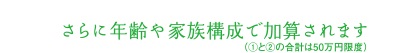 さらに年齢や家族構成で加算されます